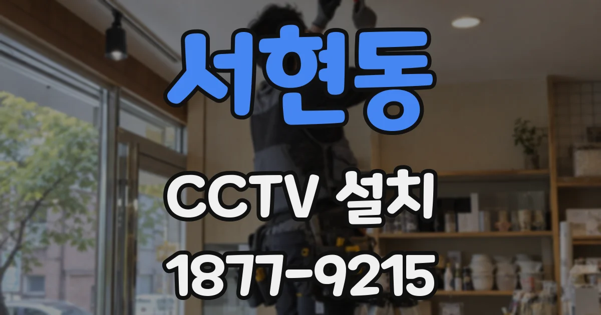서현동 CCTV 설치