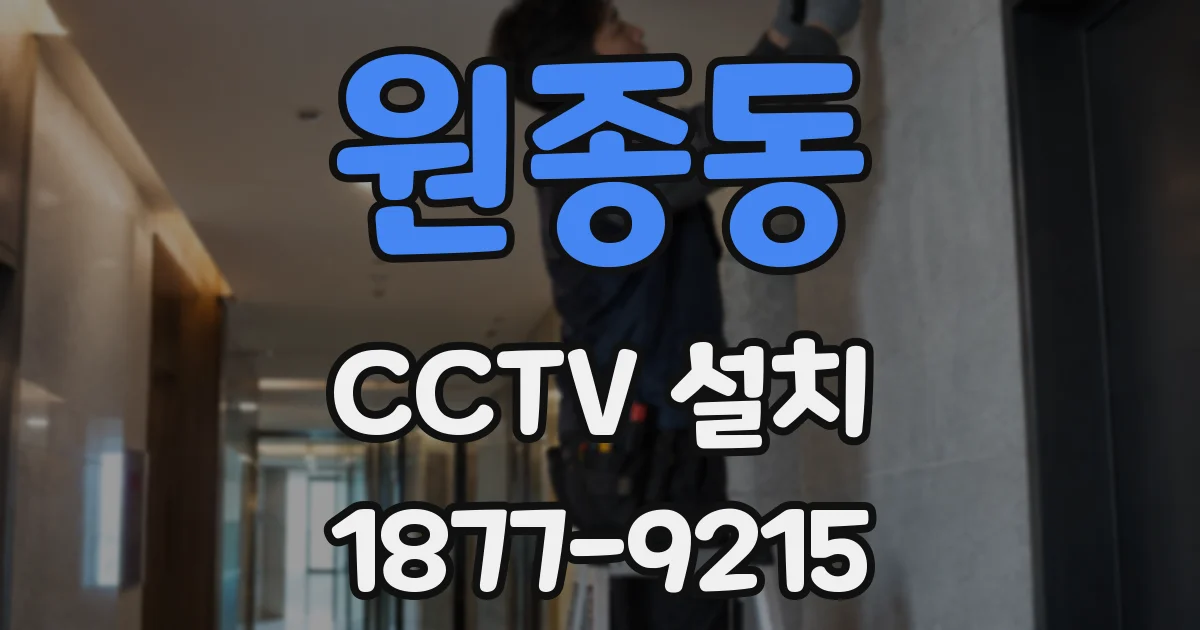 원종동 CCTV 설치