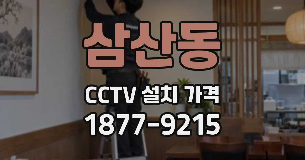 삼산동 CCTV 설치 가격