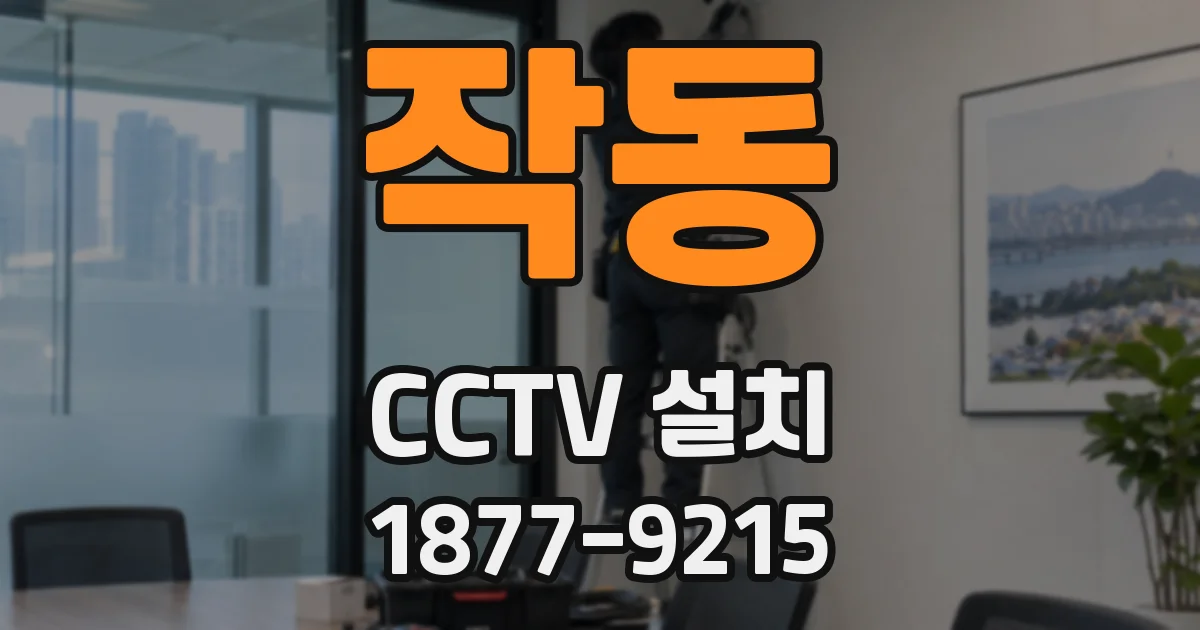 작동 CCTV 설치