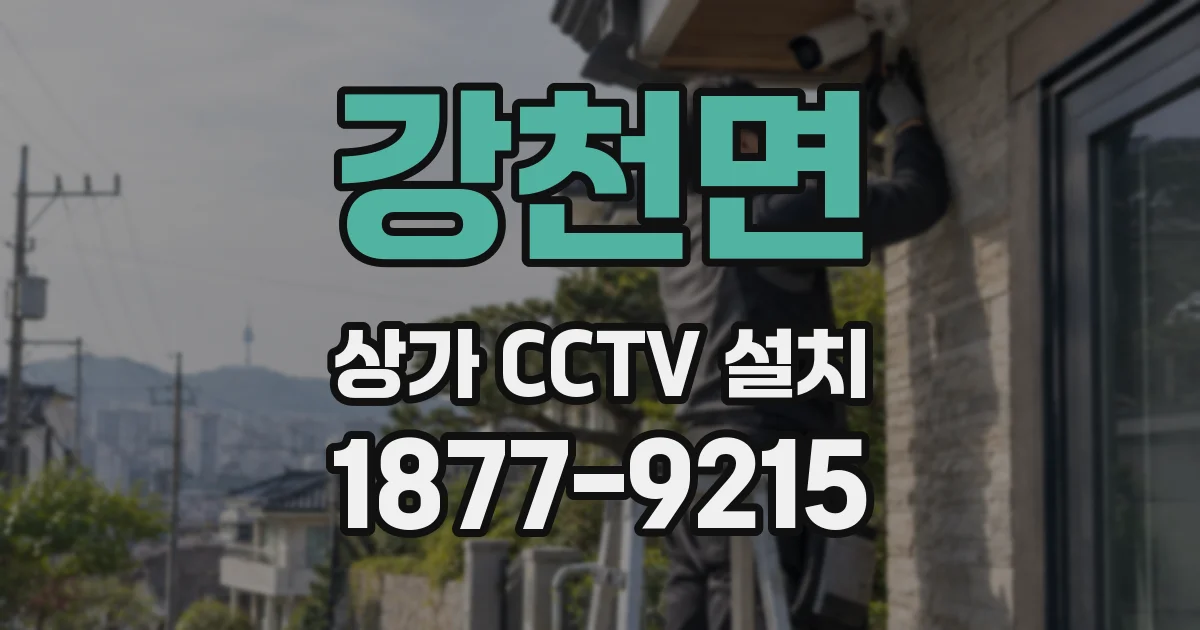 강천면 상가 CCTV 설치