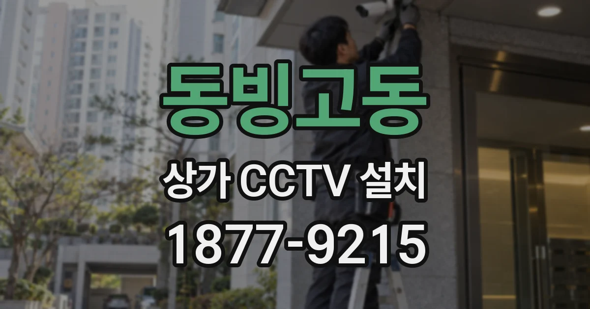 동빙고동 상가 CCTV 설치