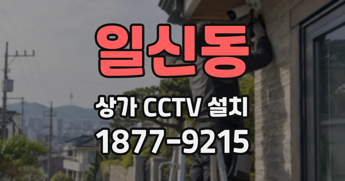 일신동 상가 CCTV 설치
