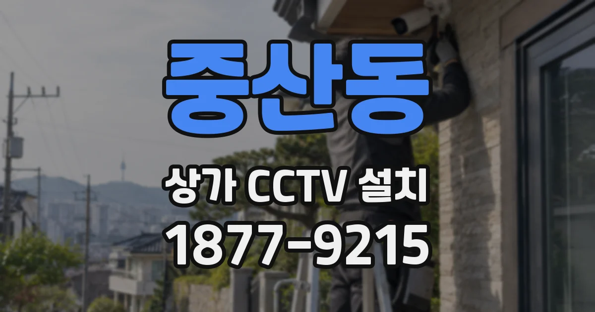 중산동 상가 CCTV 설치