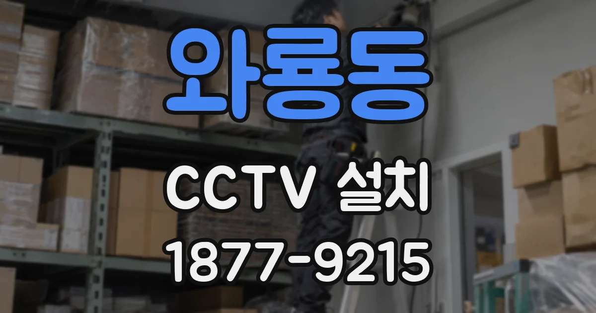 와룡동 CCTV 설치