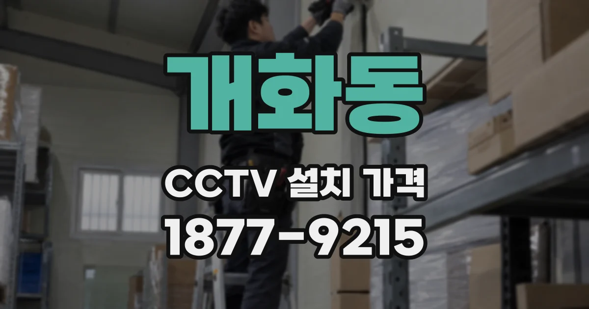 개화동 CCTV 설치 가격