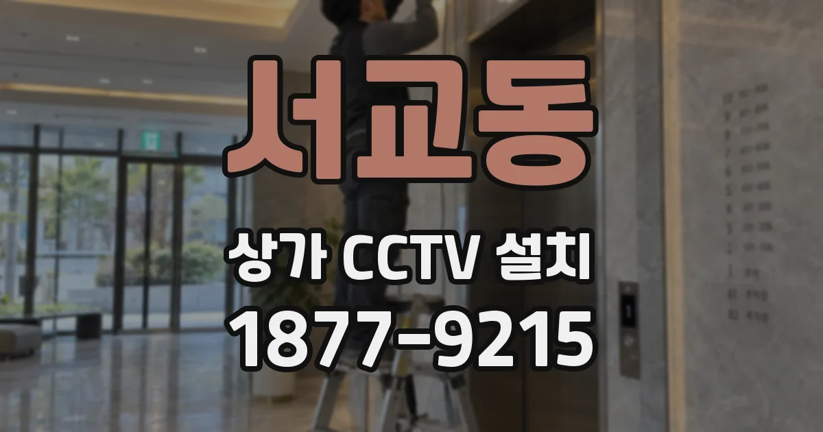 서교동 상가 CCTV 설치