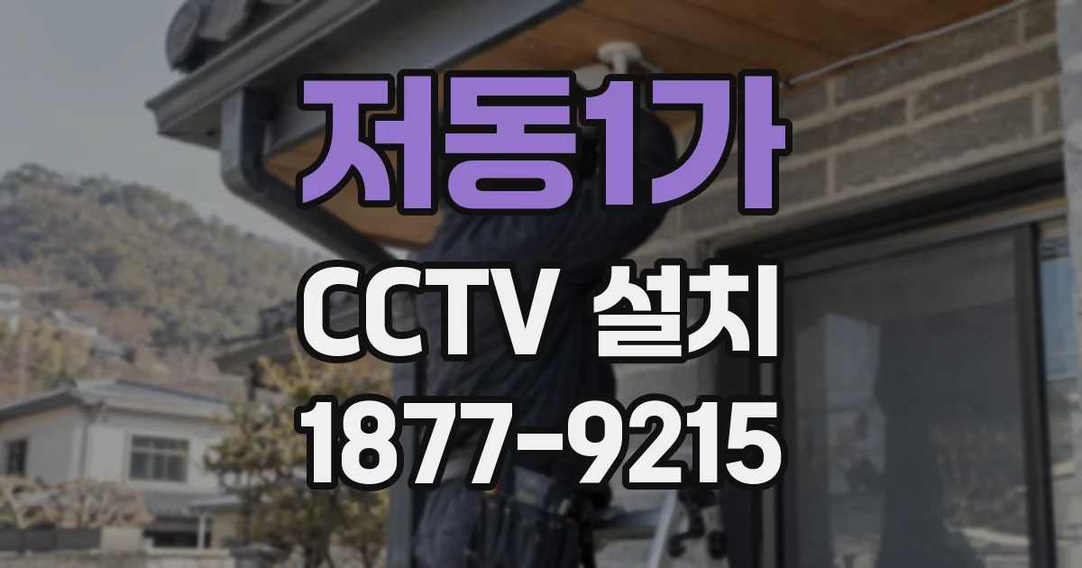 저동1가 CCTV 설치