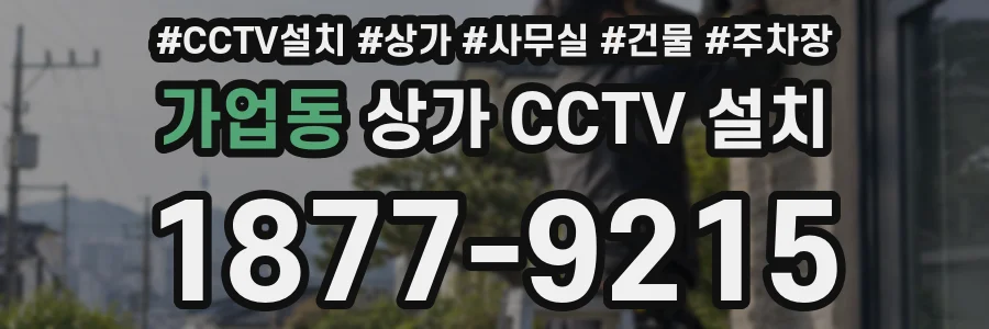 가업동 상가 CCTV 설치