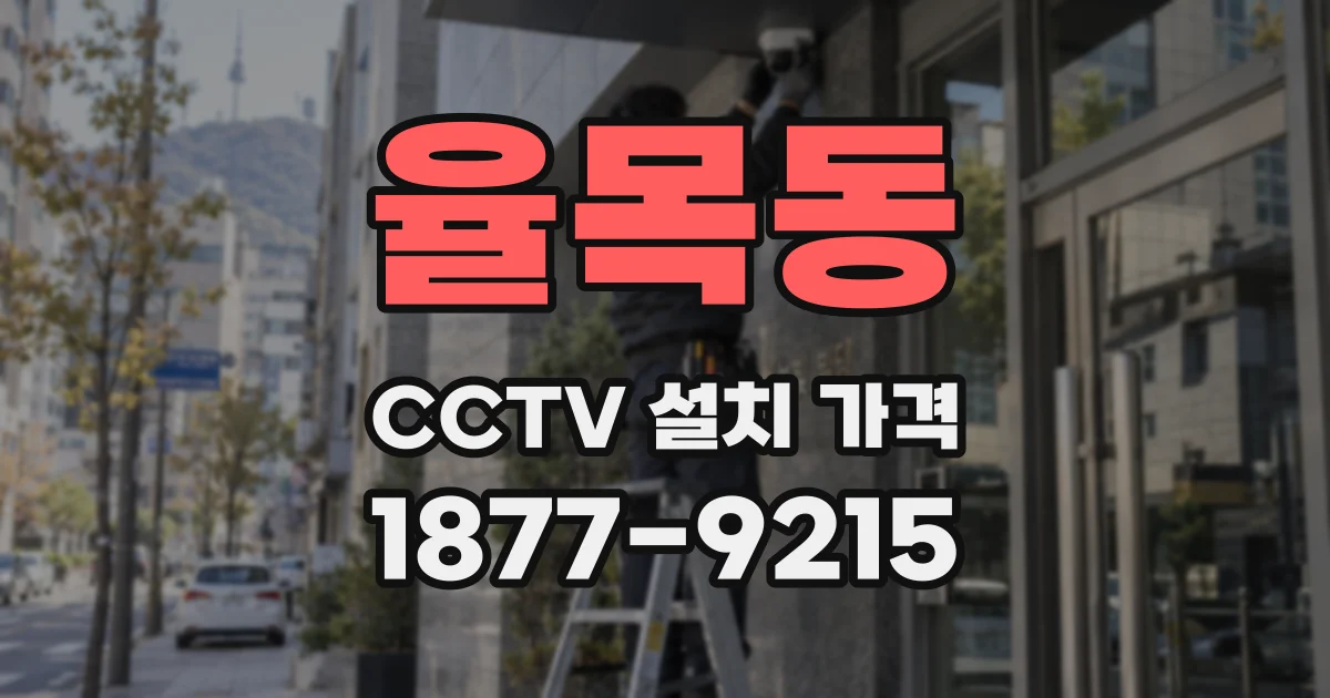 율목동 CCTV 설치 가격