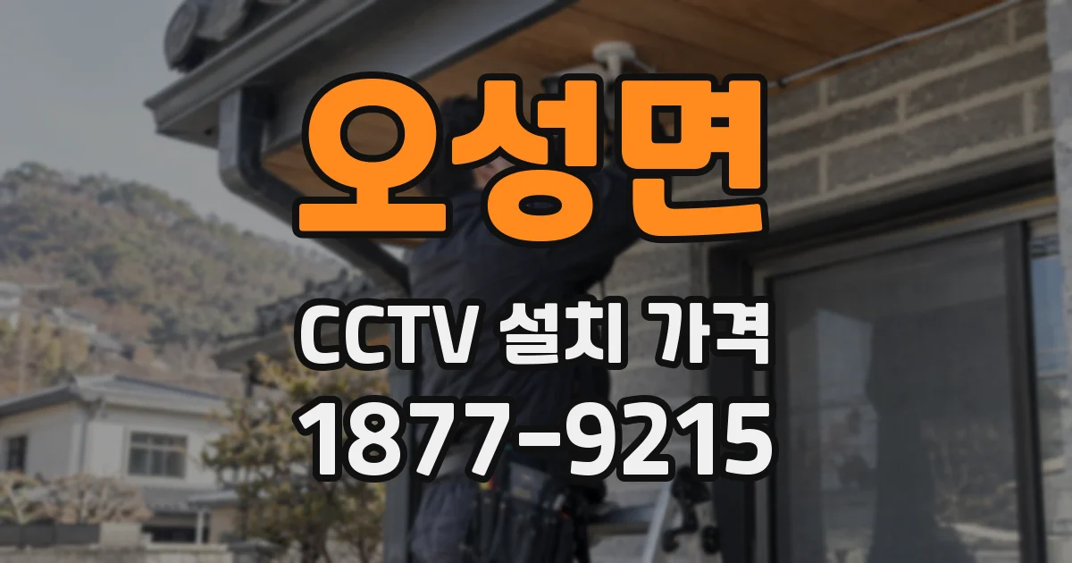 오성면 CCTV 설치 가격