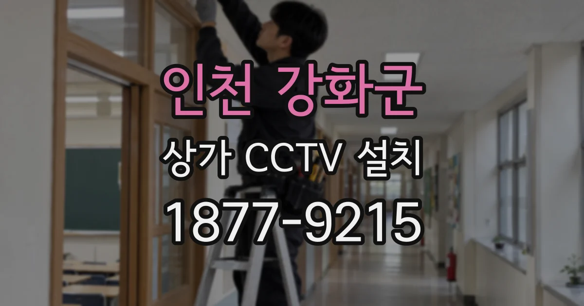 인천 강화군 상가 CCTV 설치