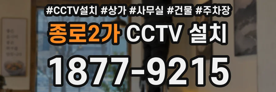 종로2가 CCTV 설치