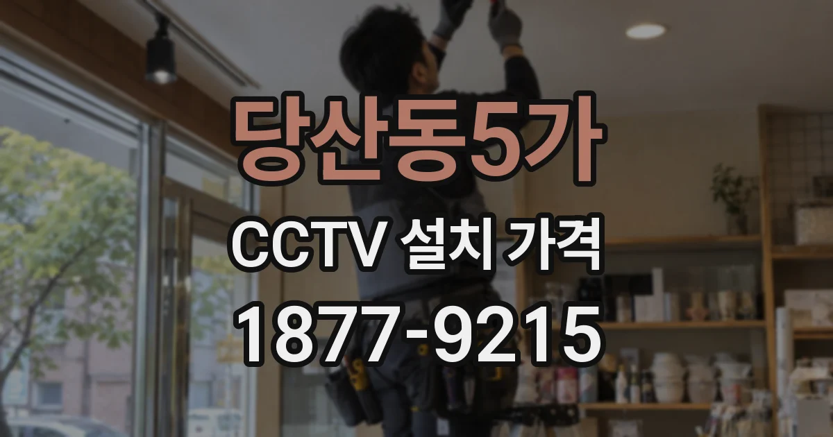 당산동5가 CCTV 설치 가격
