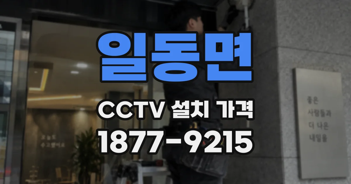 일동면 CCTV 설치 가격
