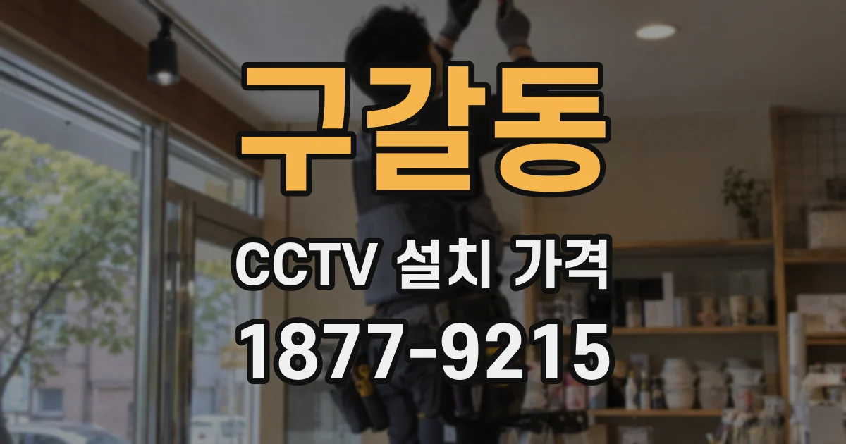 구갈동 CCTV 설치 가격