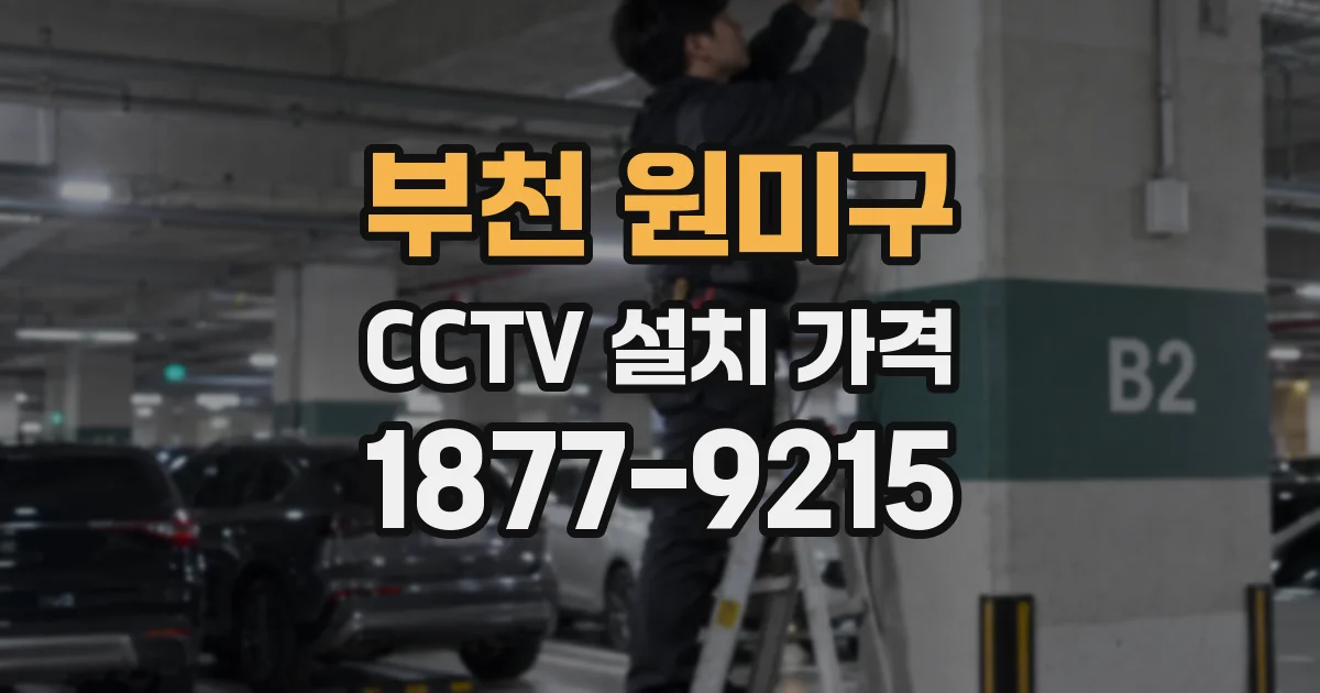 부천 원미구 CCTV 설치 가격
