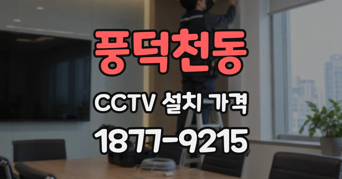풍덕천동 CCTV 설치 가격