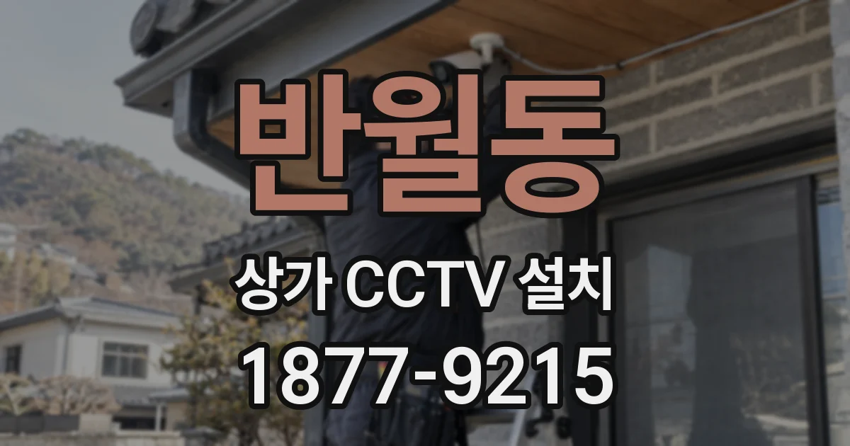 반월동 상가 CCTV 설치