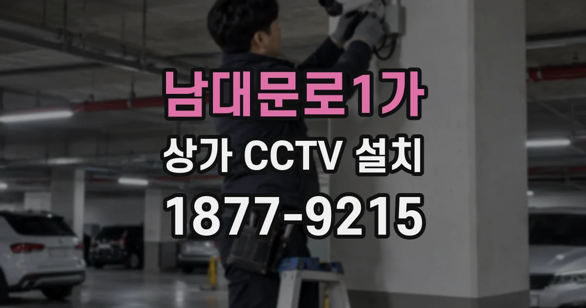 남대문로1가 상가 CCTV 설치