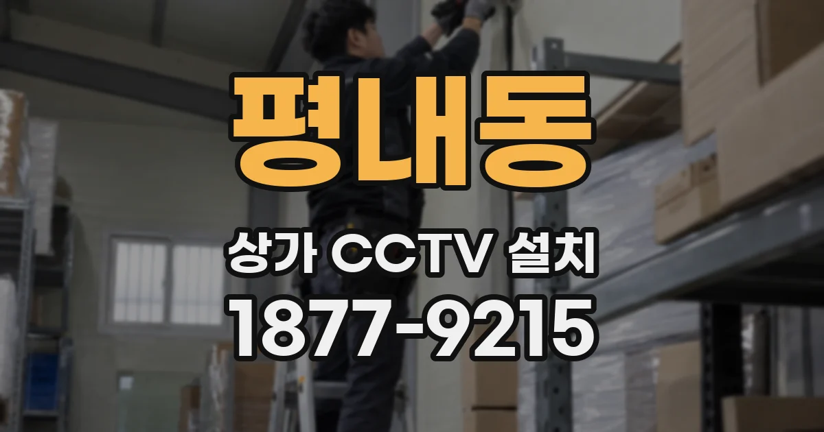 평내동 상가 CCTV 설치