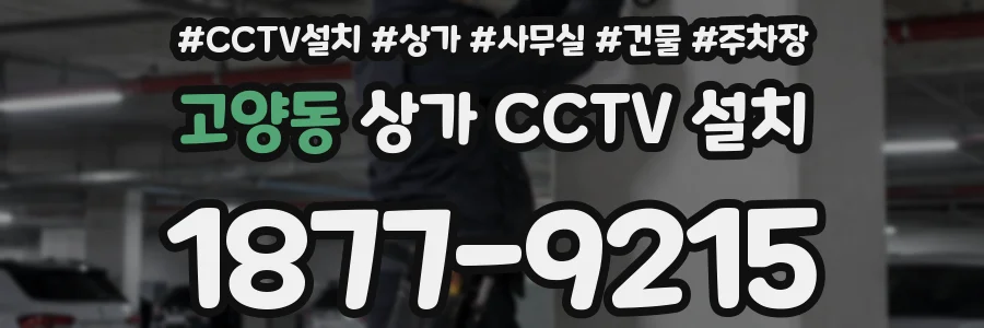 고양동 상가 CCTV 설치