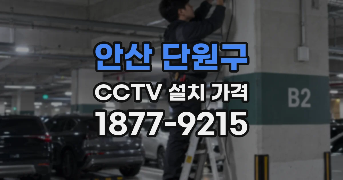 안산 단원구 CCTV 설치 가격