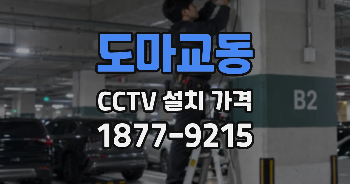 도마교동 CCTV 설치 가격