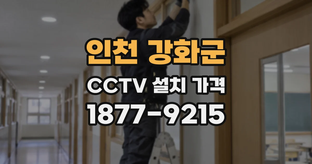 인천 강화군 CCTV 설치 가격