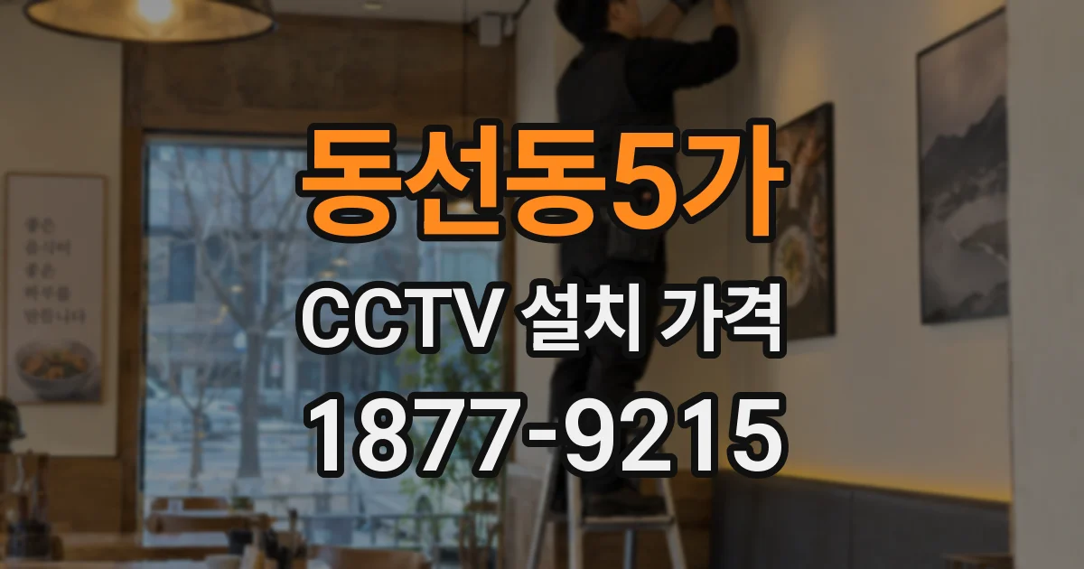 동선동5가 CCTV 설치 가격