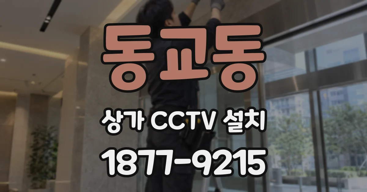 동교동 상가 CCTV 설치