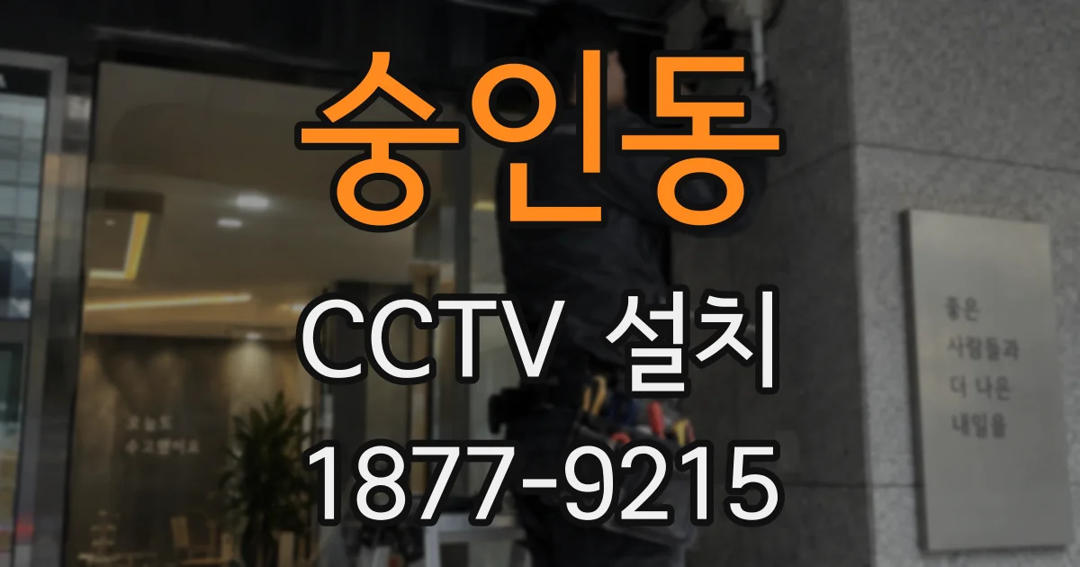 숭인동 CCTV 설치