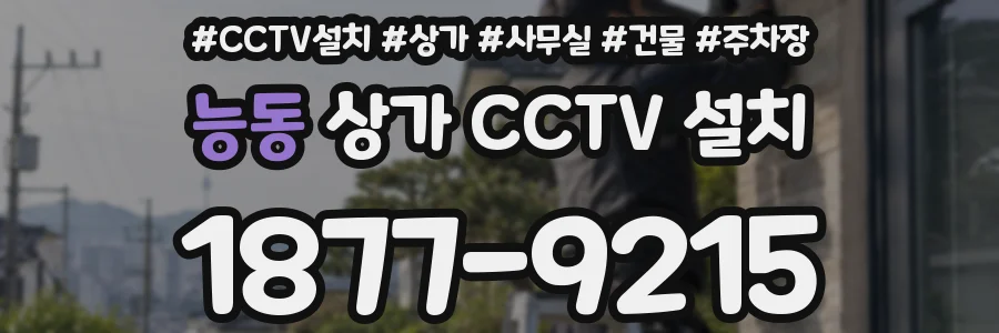 능동 상가 CCTV 설치