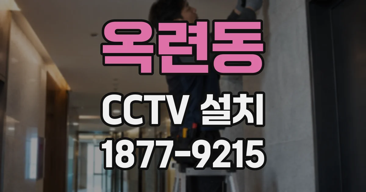 옥련동 CCTV 설치