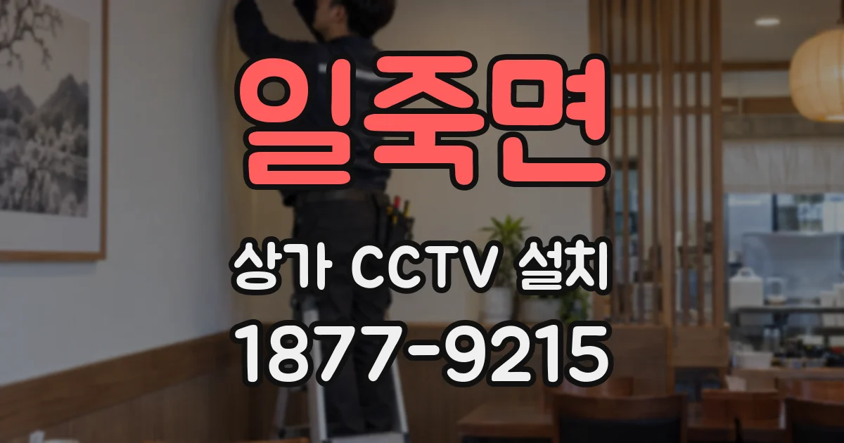 일죽면 상가 CCTV 설치