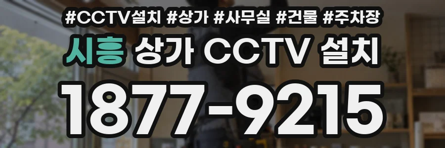 시흥 상가 CCTV 설치