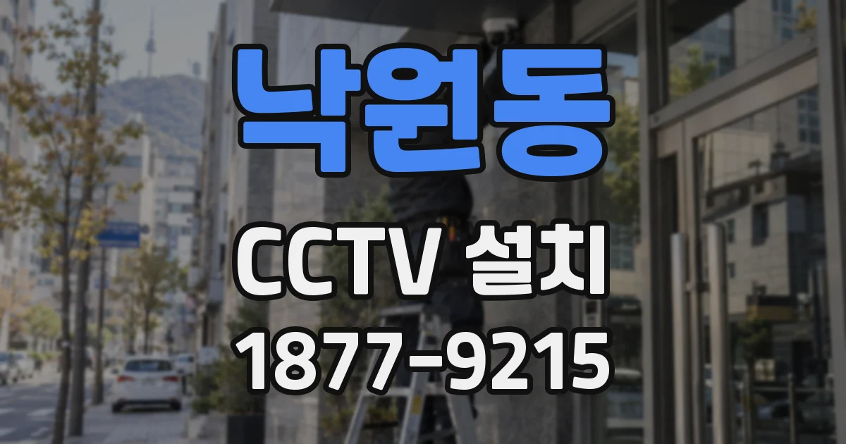 낙원동 CCTV 설치