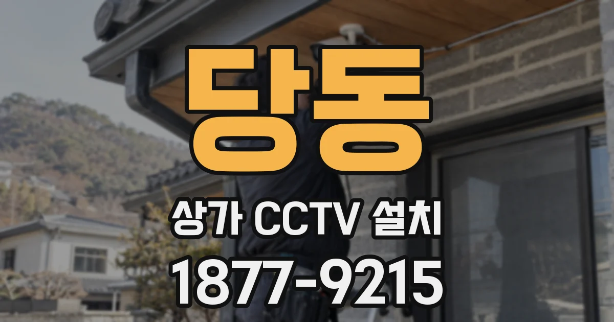 당동 상가 CCTV 설치