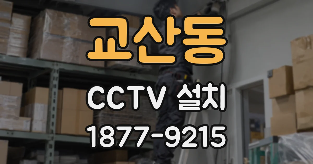 교산동 CCTV 설치