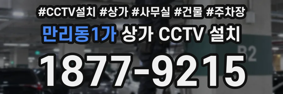 만리동1가 상가 CCTV 설치