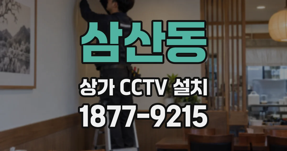 삼산동 상가 CCTV 설치