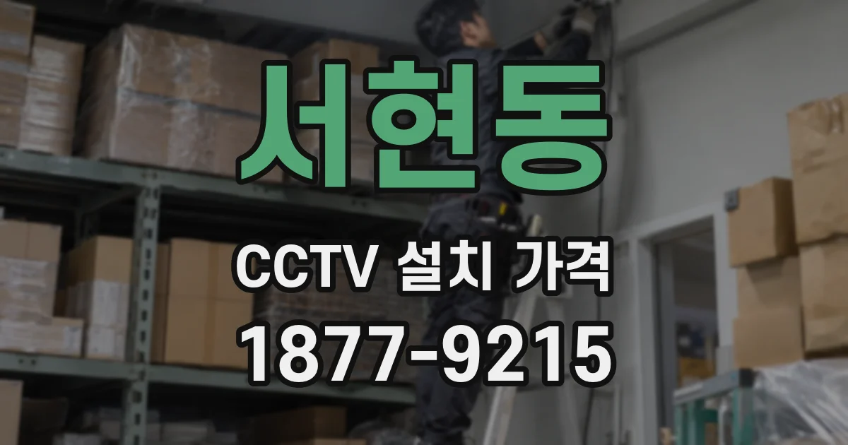 서현동 CCTV 설치 가격