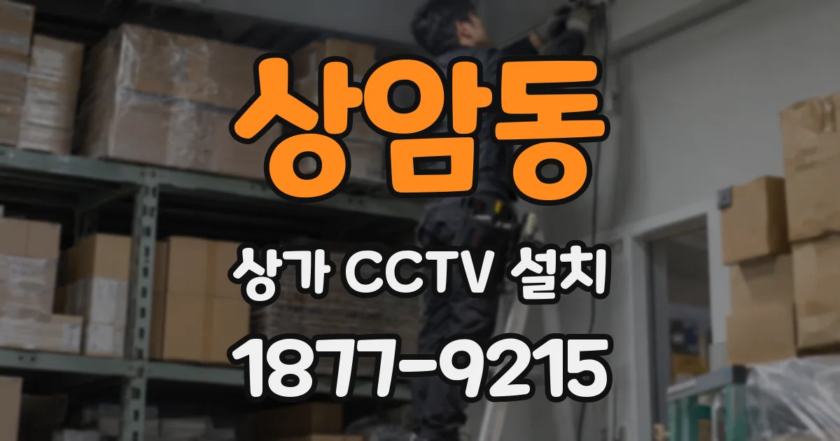 상암동 상가 CCTV 설치