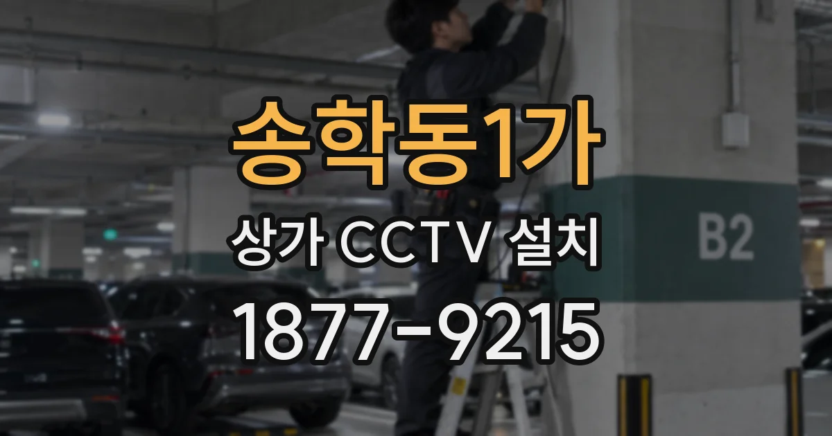 송학동1가 상가 CCTV 설치