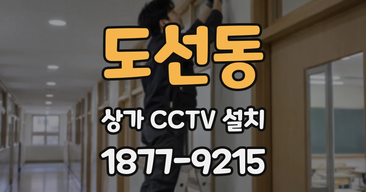 도선동 상가 CCTV 설치
