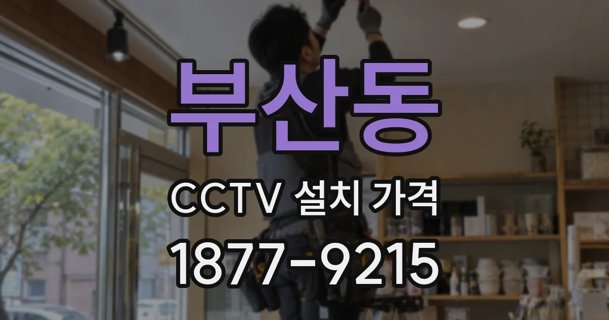 부산동 CCTV 설치 가격