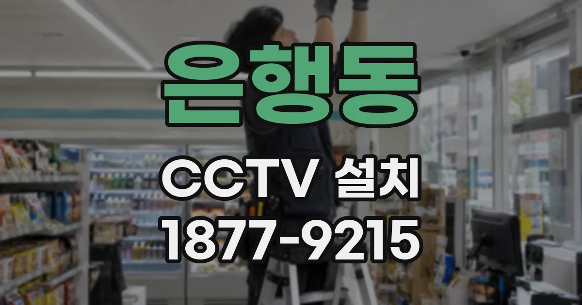 은행동 CCTV 설치