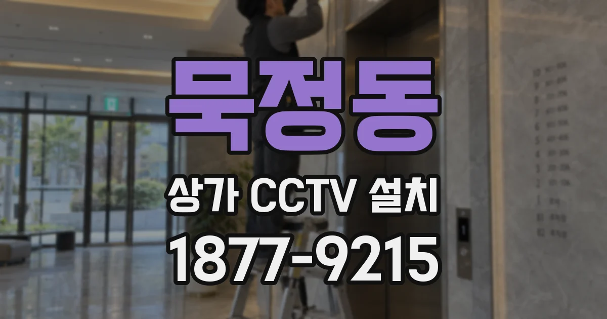 묵정동 상가 CCTV 설치
