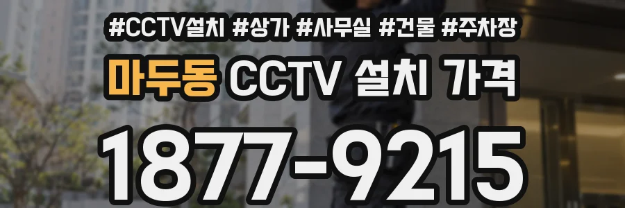 마두동 CCTV 설치 가격