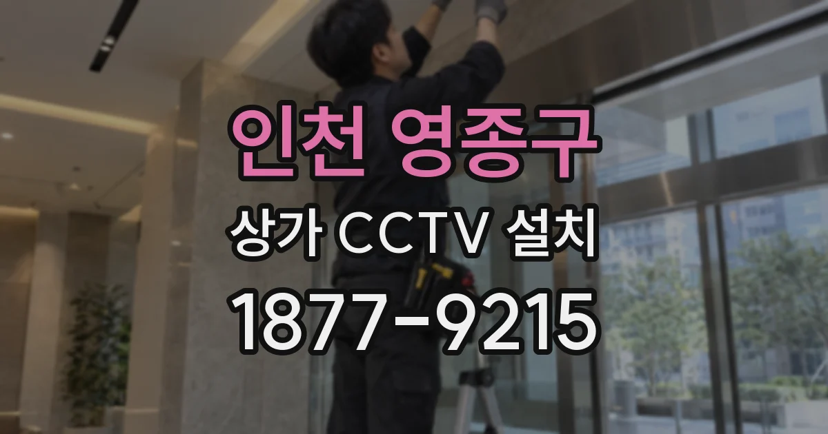 인천 영종구 상가 CCTV 설치